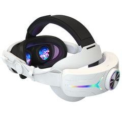 For Meta Quest 3 USB Rechargeable RGB Lighting Effect Adjustable Foldable Headset, For Meta Quest 3 (Elite), For Meta Quest 3 (White), For Meta Quest 3 (Black)