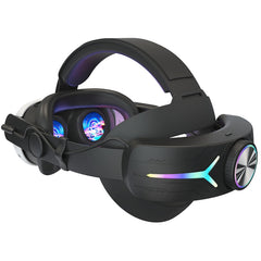 For Meta Quest 3 USB Rechargeable RGB Lighting Effect Adjustable Foldable Headset