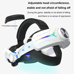 For Meta Quest 3 USB Rechargeable RGB Lighting Effect Adjustable Foldable Headset