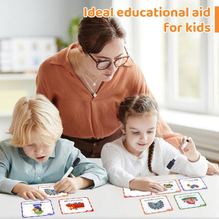 36pcs /Box Children Enlightenment Early Learning English Word Cards, C1 Animal, C2 Shape, C3 Color, C4 Time, C5 Fruit, C6 Body Part, C7 Vegetable, C8 Food And Drink