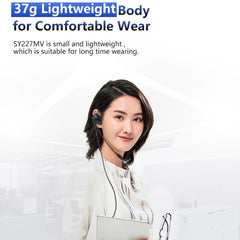 SOYTO SY227 Single-side Operator Ear Hook Headset Corded Computer Headset, Separation USB Wire Control