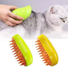 Mango Pet Electrical Spray Massage Comb Hair Removal Cleaning Grooming Brush For Cats And Dogs, Mango Yellow, Mango Green