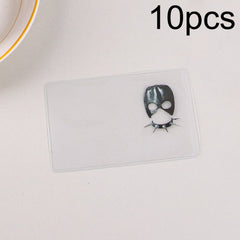 10pcs Transparent Antimagnetic Spoof Avatar ID Card Cover, Ultraman, Spider-Man, Black, Purple, Sakura, Batman