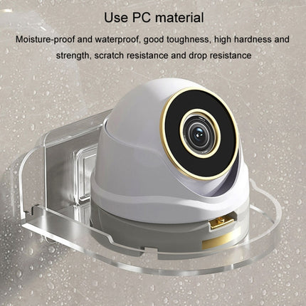 Traceless Wall Mounted Camera Bracket Home No-Punch Surveillance Rack Router Shelf, Transparent