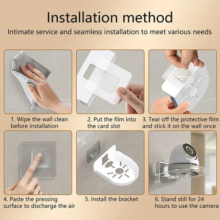 Traceless Wall Mounted Camera Bracket Home No-Punch Surveillance Rack Router Shelf