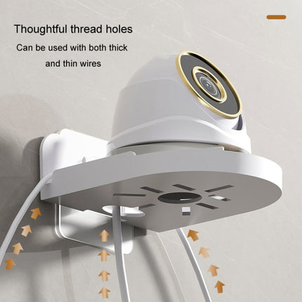 Traceless Wall Mounted Camera Bracket Home No-Punch Surveillance Rack Router Shelf, Transparent