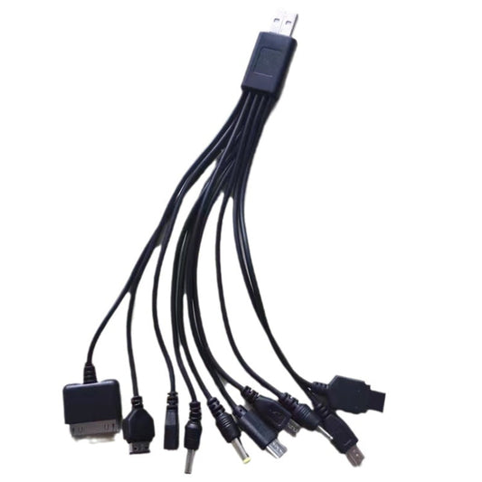 10 In 1 Multifunction USB Charging Cable For IPhone / PSP / Camera / Nokia / HTC / LG / Samsung
