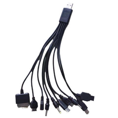 10 In 1 Multifunction USB Charging Cable For IPhone / PSP / Camera / Nokia / HTC / LG / Samsung