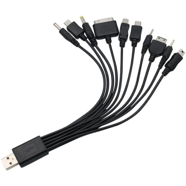 10 In 1 Multifunction USB Charging Cable For IPhone / PSP / Camera / Nokia / HTC / LG / Samsung