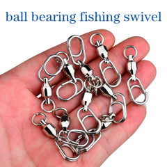 5pcs /Pack PROBEROS DAC006 Lure Baits 8-Type Rings Connector High-Speed Bearing Swivel Oval Pin Fishing Gear Accessories, 22mm, 25mm, 30mm