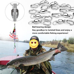5pcs /Pack PROBEROS DAC006 Lure Baits 8-Type Rings Connector High-Speed Bearing Swivel Oval Pin Fishing Gear Accessories, 22mm, 25mm, 30mm
