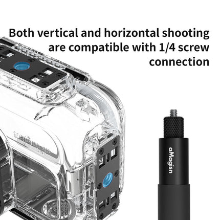 aMagisn Horizontal and Vertical Shooting Dive Shell 60m Waterproof Shell Accessories, For Insta360 Ace
