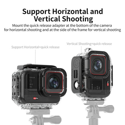 aMagisn Horizontal and Vertical Shooting Dive Shell 60m Waterproof Shell Accessories, For Insta360 Ace