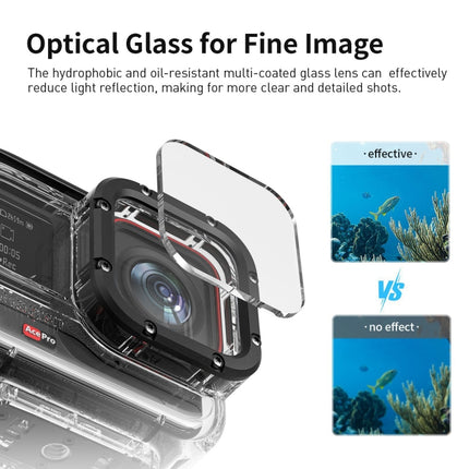 aMagisn Horizontal and Vertical Shooting Dive Shell 60m Waterproof Shell Accessories, For Insta360 Ace