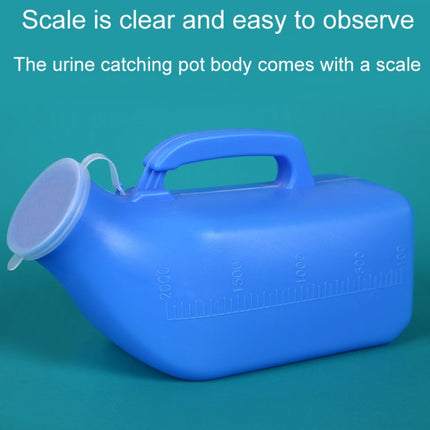 Household Mens Urinal 1200ml Plastic Potty With Lid And Smooth Mouth Urinal