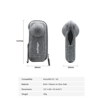 For Insta360 X3 / X2 aMagisn Body Bag Mini Storage Accessories, For Insta360 X3 / X2