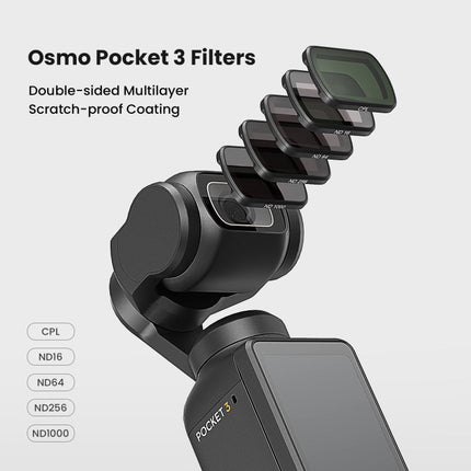 For DJI Osmo Pocket 3 aMagisn HD Double Sided Coated Filters Sports Camera Protective Goggles
