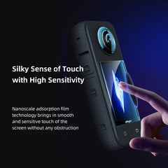 For Insta360 X3 aMagisn Screen Tempered Film Protection Sports Camera Accessories, 2sets