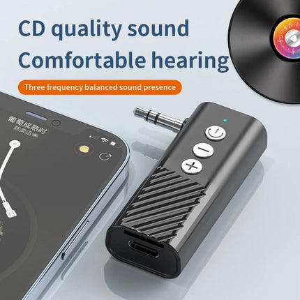 Bluetooth 5.3 Car TF Playback AUX Receiver Transmitter, D28