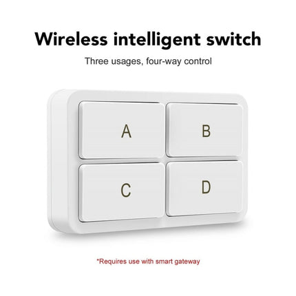 Zigbee Tuya 4-key Situational Remote Control Smart Switch, YSB34