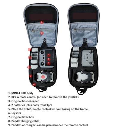 For DJI Mini 4 Pro Drone Chest Bag Backpack Crossbody Bag Storage Box