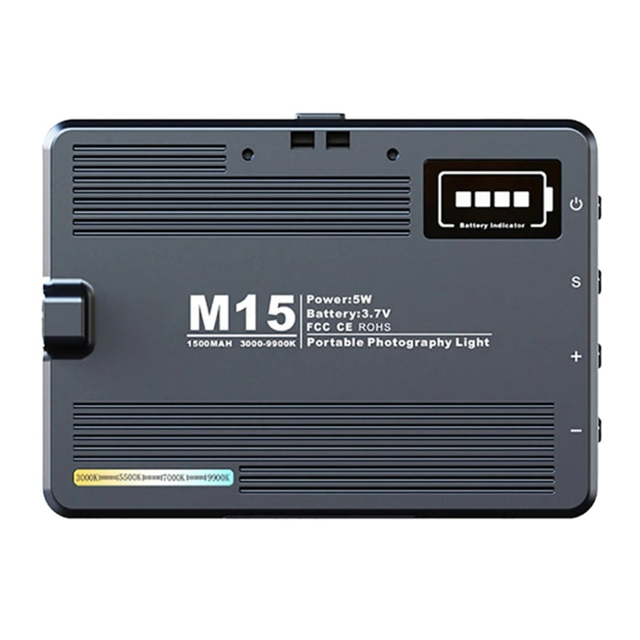 Rechargeable Pocket Light Mini Photography Light LED Outdoor Shooting Supplementary Light, Desiontal M15 3 Color Temperature, Desiontal M16 RGB
