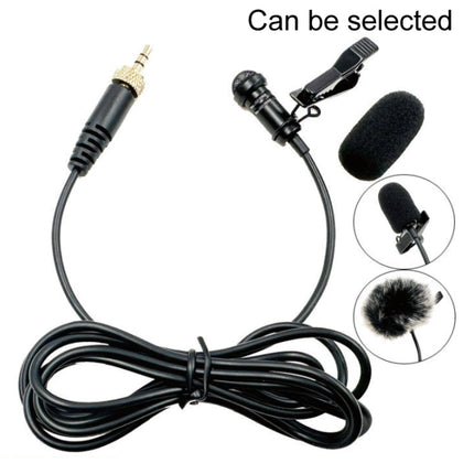 3.5mm Straight Internal Thread Plug Wireless Transmitting Lavalier Microphone, 1.5m