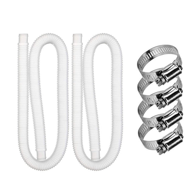 For Intex Swimming Pool Filter Pump Replacement, 1 Hose 2 Clamps, 2 Hoses 4 Clamps, 1 Hose 2 Clamps Blue, 2 Hoses 4 Clamps Blue