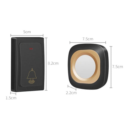 Flash Wireless Home Doorbell Self-Generated Smart Remote Control Doorbell Without Batteries, 2 For 1 Blue