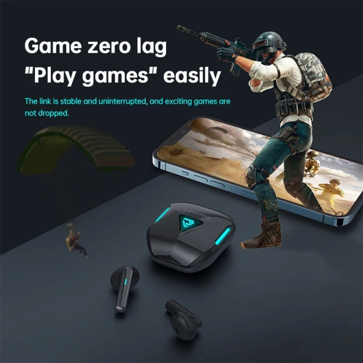 Lenovo TG132 Wireless Bluetooth 5.3 Earphones Sensorless Delay Ultra Long Life Sports Music Game Gaming Use