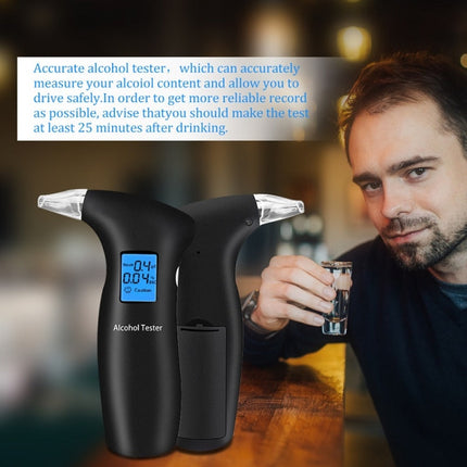 LCD Detector Backlight Light Breath Alcohol Tester, AT69S With 4 Mouthpieces Box, AT69S With 12 Mouthpieces Box