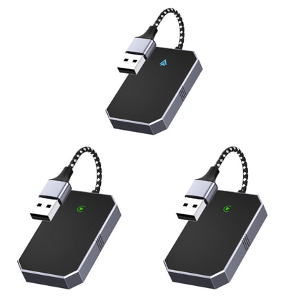 Car Carplay Box Wired to Wireless Bluetooth Adapter, For Android, For IOS, 2 in 1