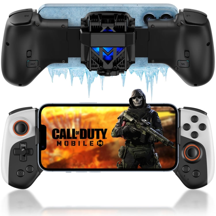 Mobile Phone Gaming Controller with Cooler & 2 Back Button Macro Programmable, JK02 Black