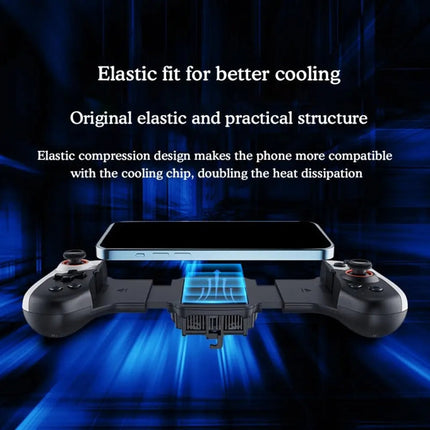 Mobile Phone Gaming Controller with Cooler & 2 Back Button Macro Programmable, JK02 Black