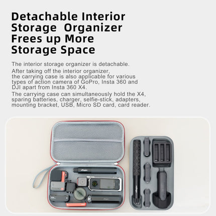 For Insta360 X5 / X4 aMagisn Medium Storage Bag Clutch Bag Protective Case