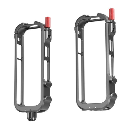For Insta360 X4 Metal Frame Action Camera Rabbit Cage Expansion Bracket, Metal Frame