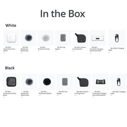 Original Transmitter For DJI Mic Mini, Transmitter(Black), Transmitter(White)