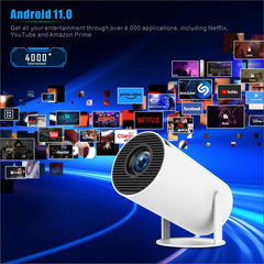 HY300 PRO Smart Projector Android 11.0 System 120 Lumen Portable Projector, EU Plug, US Plug, UK Plug, AU Plug