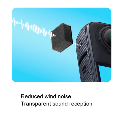 For Insta360 X4 / X3 6pcs /Pack Noise Canceling Windproof Cotton Camera Accessories