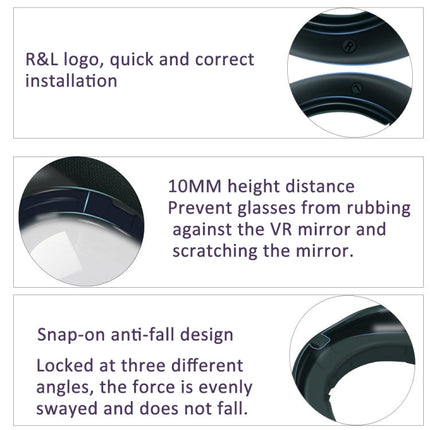 For Meta Quest 3 VR Glasses Lens Protector Frame to Prevent Your Glasses from Scratching VR Lenses