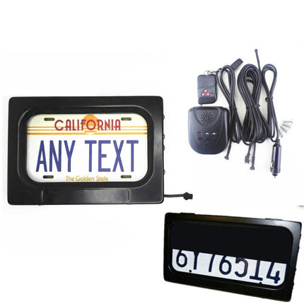 EU Standard Motorcycle License Plate Roller Shutter Cover Frame