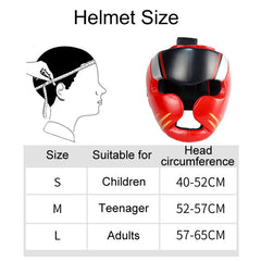Sparring Boxing Helmet Thai Combat Competition Heads Protection Cover, S, M, L