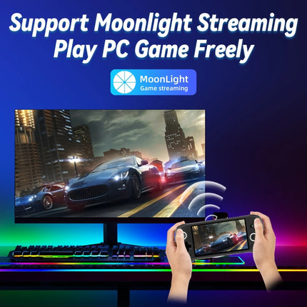 ANBERNIC RG556 Handheld Game Console Android 13 System 5.48-Inch AMOLED Screen WIFI Bluetooth Game Player, 128GB+128GB, 128GB+256GB