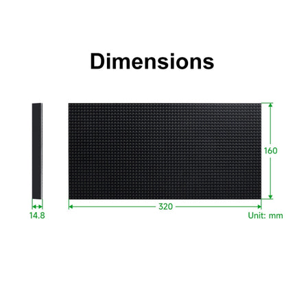 Waveshare RGB Full-color LED Matrix Panel, 5mm Pitch, 64x32 Pixels, Adjustable Brightness, 25848