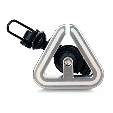N+1 Mountain Bike Bell Universal Triangle Copper Bell, Clip Ring Silver, Rubber Band Black, Rubber Band Silver