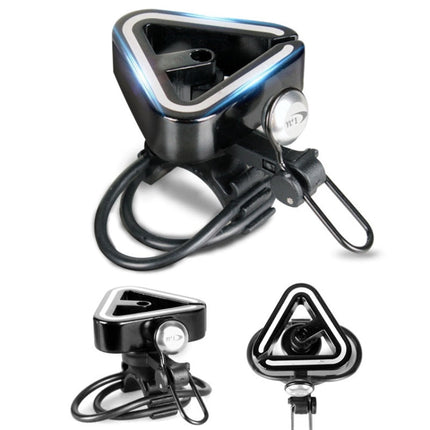 N+1 Mountain Bike Bell Universal Triangle Copper Bell, Clip Ring Silver, Rubber Band Black, Rubber Band Silver