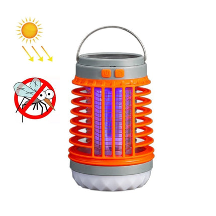 E-SMARTER W890-1 Solar LED Electric Shock Mosquito Light Outdoor USB Rechargeable Lighting Mosquito Trap, Orange, Blue