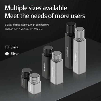 COOLMOON Graphics Card Stand Desktop Computer Graphics Card Vertical Top Support Bracket Screw Telescopic Support Rods, 2.8-5cm (Black), 2.8-5cm (Silver), 5-8cm (Black), 5-8cm (Silver), 7.5-12cm (Black), 7.5-12cm (Silver)