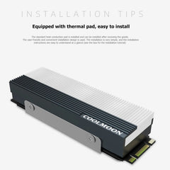 COOLMOON CM-M2A M.2 2280 Solid State Drive Cooler 5V ARGB Hard Drive Heatsink, CM-M2A
