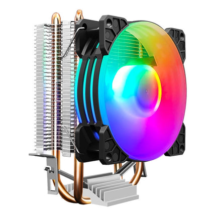 COOLMOON Frost Double Copper Tube CPU Fan Desktop PC Illuminated Silent AMD Air-Cooled Cooler, P2 Magic Moon Edition Single Fan, P22 Magic Moon Edition Double Fan, P2 Streamline Edition Single Fan, P22 Streamline Edition Double Fan